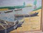 Allegrini - dipinto con barche al fiume