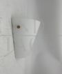 Coppia di applique vintage in vetro bianco lattimo, anni '60                            
