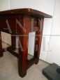 Tavolino basso rustico antico in noce massello