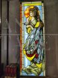 Vetrata artistica con vetri a cattedrale a piombo, Italia anni '50