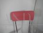 Sedia vintage anni '70 in formica rosa