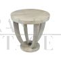 Tavolino appoggio in pergamena in stile art déco                            