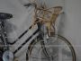 Sedia vintage in vimini da bambino per manubrio bicicletta, anni '70