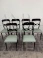 Set di 6 sedie vintage italiane in stile Ico Parisi                            