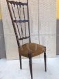Coppia di sedie Chiavarine con schienale alto, anni '50