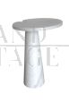 Coppia di tavolini Angelo Mangiarotti in marmo bianco di Carrara