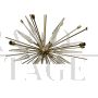 Lampadario Sputnik moderno in ottone e vetro I-0032
