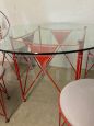 Set di 4 sedie e tavolo design di Frank Lloyd Wright per Cassina, anni '80 