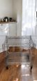 Carrello vintage a griglia in acciaio inox