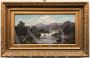Dipinto di Frank Stone - Paesaggio collinare con fiume