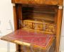 Antico secretaire Impero in noce con piano in marmo nero, '800