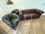 Set di divano e 2 poltrone Chesterfield originali                            