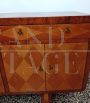 Credenza anni '50 in radica e noce con intarsi a rombo