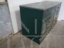 Cassettiera industriale da tipografia in pittura verde, 1950