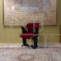 Sedia da cinema vintage in velluto rosso                            