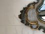 Specchio Veneziano antico in foglia d'oro e stucchi