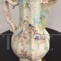 Caffettiera o versatoio antico in ceramica di Albisola dipinta, XVIII secolo                            
