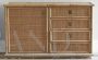 Cassettiera credenza Dal Vera in bamboo e midollino                            