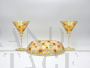 Set due calici e centrotavola V. Nason, collezione Gustav Klimt                            