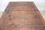 Tavolo antico da cucina allungabile a libro in legno di pioppo, XIX secolo