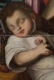 Madonna col Bambino dormiente, dipinto antico olio su tela