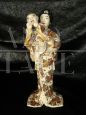 Autentica statua giapponese in porcellana Satsuma imperiale, Giappone XIX secolo