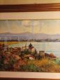 Luigi Redaelli, dipinto paesaggio Lago di Pusiano