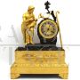 Antico orologio parigina Impero raffigurante Forbante ed Edipo, '800                            