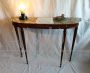 Consolle in stile antico '800 con piano in marmo e gambe a spillo                            