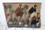 Tappeto da parete egiziano anni '50 realizzato a mano, 95 x 140 cm