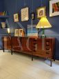 Grande credenza sideboard italiana in palissandro, anni '60                            