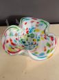 Vaso a fazzoletto in vetro di Murano multicolore                            