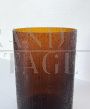 Vaso in vetro di Murano artistico color marrone ambra                            