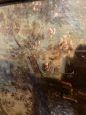 Paesaggio con buoi e personaggi - Dipinto fiammingo antico del XVII secolo