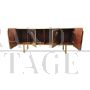 Credenza design a quattro ante in ottone decorato