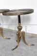 Coppia di tavolini Art Déco in bronzo e vetro nero