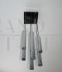 Lampadario a cascata con tubi in acciaio cromato, anni '70