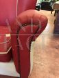 Poltrona vintage in ecopelle rossa