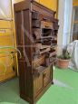 Schedario vintage da avvocato in rovere con ante e cassetti