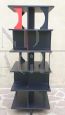 Coppia di librerie girevoli a colonna in legno, Anna Castelli Ferrieri per Kartell, 1982