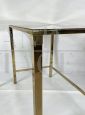 Set di 3 tavolini a nido in ottone e vetro, vintage 1970