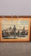 Antica oleografia di fine '800 con Ponte Carlo di Praga