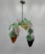 Lampadario Cesare Toso con grappoli d'uva in vetro di Murano                            