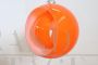 Lampada a sospensione in vetro di Murano arancione, space age Italiano anni '60                            
