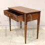 Scrittoio tavolino console antica di epoca Luigi XVI in noce intarsiato, Italia '700