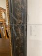 Specchiera antica Luigi Filippo francese laccata nera e dorata, '800