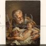 San Giuseppe col Bambino, dipinto ad olio su tela, Italia '700                            