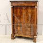 Antico secretaire Impero in noce con piano in marmo nero, '800                            
