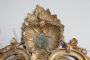 Antico specchio Luigi Filippo di metà '800 intagliato con foglia d'oro