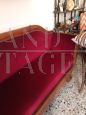 Divano Carlo X in velluto rosso